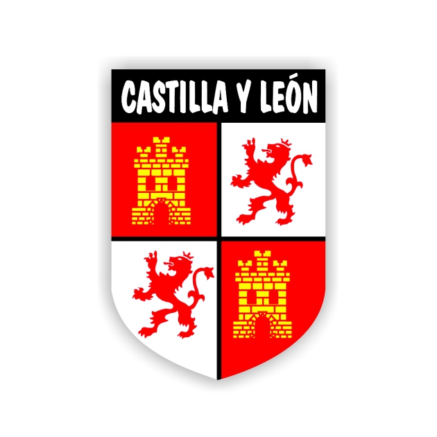 PEGATINA CASTILLA Y LEON ESCUDO 7X5 CM 4006