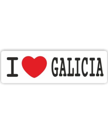 PEGATINA I LOVE GALICIA 12X4 CM 800 1012