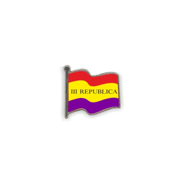 PIN GOTA RESINA REPUBLICA BANDERA III REPUBLICA ONDEANTE SOUVENIR 401 405